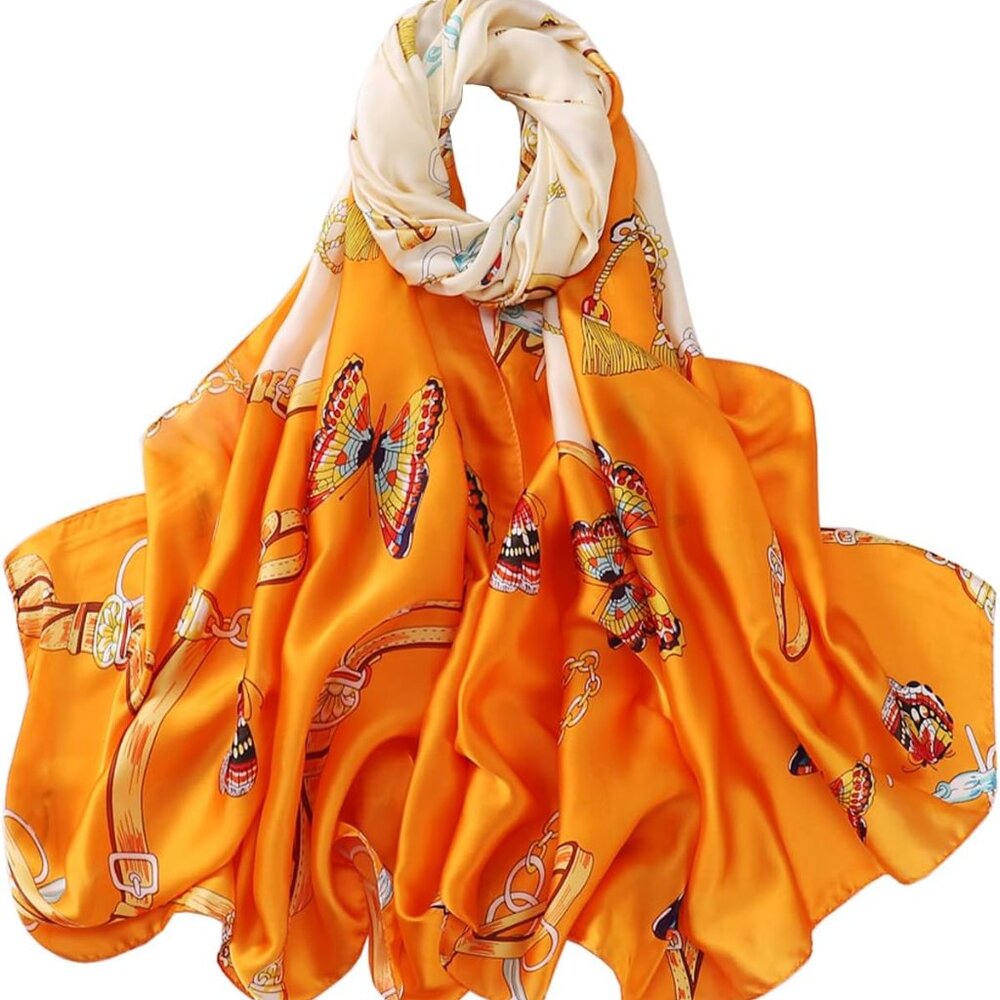 Fashion Scarves Scarf Silk Feeling Scarves Long Lightweight Sunscreen Shawls For